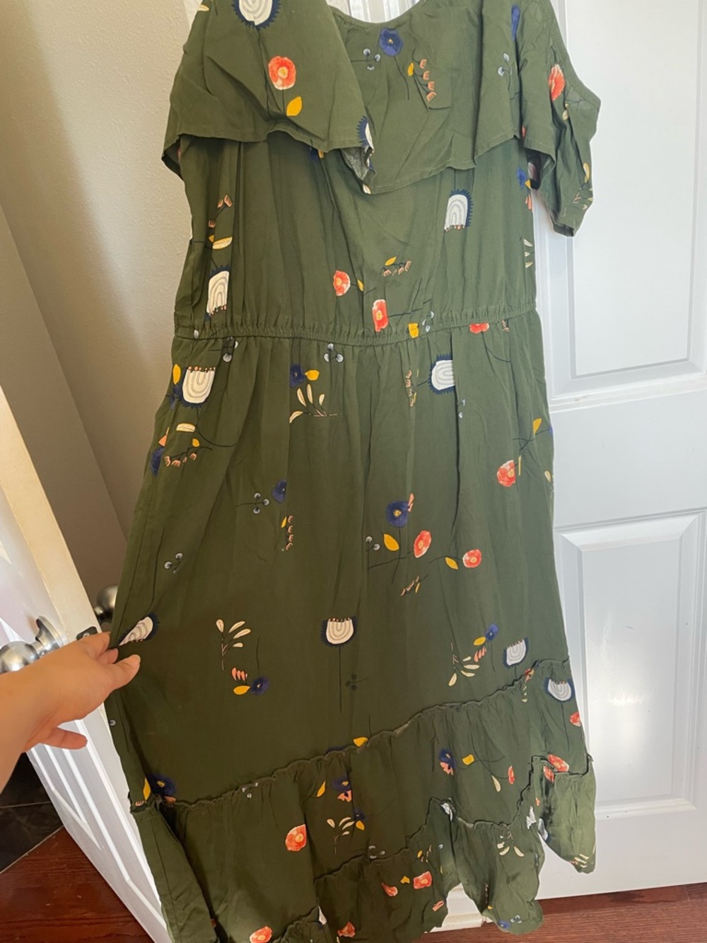 ANA A New Approach Hanna Floral Cold Shoulder Maxi Dress Women’s XL NWT - Picture 4 of 8